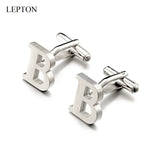Lepton Stainless Steel B Cufflinks - Men's Shirt Cuffs Button