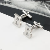 Lepton Stainless Steel B Cufflinks - Men's Shirt Cuffs Button