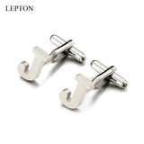Lepton Stainless Steel Letters J Cufflinks for Men