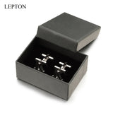 Stainless Steel Letters K Cufflinks for Men - Silver Alphabet Cuff links