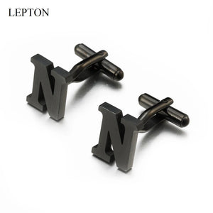 Lepton Stainless Steel N Cufflinks Men Shirt Cuffs Button