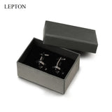 Lepton Stainless Steel Letters Q Cufflinks for Mens - Silver Alphabet Cuff links