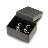 Lepton Stainless Steel Letters Q Cufflinks for Mens - Silver Alphabet Cuff links