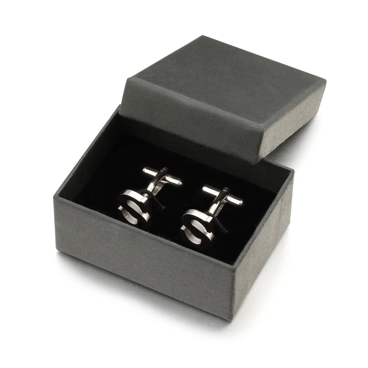 Stainless Steel Letter S Cufflinks for Men