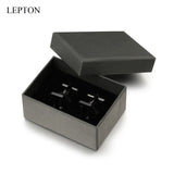 Lepton Stainless Steel Letters T Cufflinks for Men - Silver Alphabet Cuff Links
