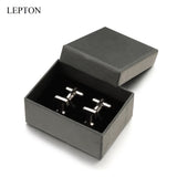 Lepton Stainless Steel Letters T Cufflinks for Men - Silver Alphabet Cuff Links