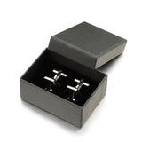 Lepton Stainless Steel Letters T Cufflinks for Men - Silver Alphabet Cuff Links