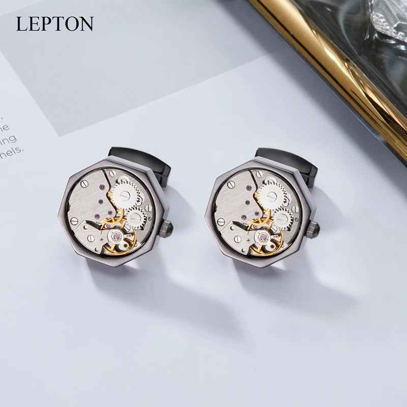 Vintage Steampunk Gear Cufflink for Wedding Groom