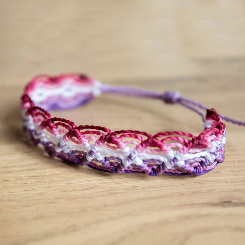 Lesbian Pride Criss Cross Bracelet or Anklet LGBTQA+ Jewelry