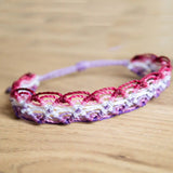 Lesbian Pride Criss Cross Bracelet or Anklet LGBTQA+ Jewelry