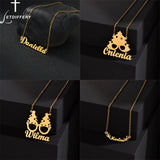 Personalized Christmas Name Necklace Custom Family Jewelry Choker Pendant