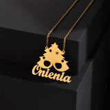 Personalized Christmas Name Necklace Custom Family Jewelry Choker Pendant