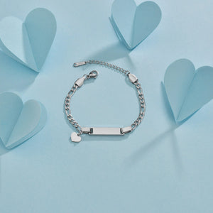 Engrave Name Date ID Bar Bangle for Children Birthday