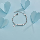 Engrave Name Date ID Bar Bangle for Children Birthday