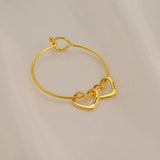 Engrave Name Bracelet DIY Heart Bangle Stainless Steel