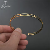 Personalized 6mm Initial Bracelet Bangle Stainless Steel Cuff for Women