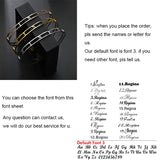Personalized 6mm Initial Bracelet Bangle Stainless Steel Cuff for Women