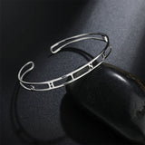 Personalized 6mm Initial Bracelet Bangle Stainless Steel Cuff for Women