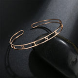 Personalized 6mm Initial Bracelet Bangle Stainless Steel Cuff for Women