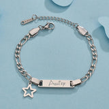 Personalized Baby Name Bracelet Stainless Steel Kids Bangle