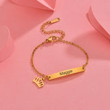 Personalized Baby Name Bracelet Stainless Steel Kids Bangle