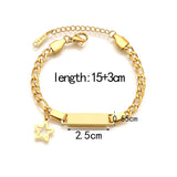 Personalized Baby Name Bracelet Stainless Steel Kids Bangle