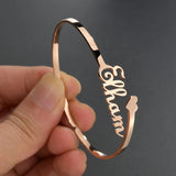 Love Heart Initial Letter Bracelet Stainless Steel for Women