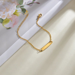 Personalized Engrave Name Bracelet Stainless Steel Letter Jewelry