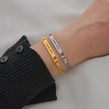 Personalized Engrave Name Bracelet Stainless Steel Letter Jewelry