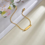 Personalized Engrave Name Bracelet Stainless Steel Letter Jewelry