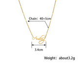 Personalized Name Letters Pendant Necklace for Women Girls Stainless Steel