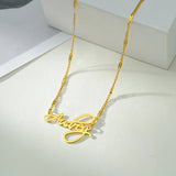 Personalized Name Letters Pendant Necklace for Women Girls Stainless Steel