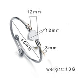 Personalized Name Heart Bangle Engraved Bracelet Gift