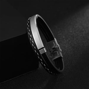 Personalized Leather Bracelets Engraved Couple Bangle