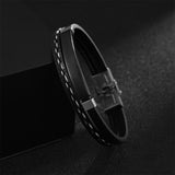 Personalized Leather Bracelets Engraved Couple Bangle