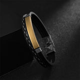 Personalized Leather Bracelets Engraved Couple Bangle