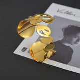 Differy Bracelet Name Bangle for Women, Stainless Steel Cuff Bracelets