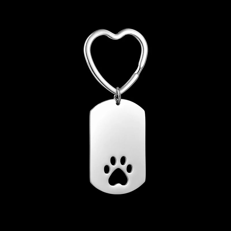 Personalized Dog Tag with Photo Engrave Name Keychain