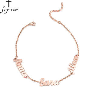 Personalized Name Bracelet for Women Stainless Steel Letter Jewelry