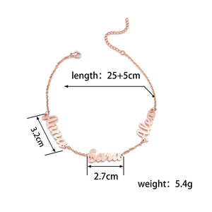 Personalized Name Bracelet for Women Stainless Steel Letter Jewelry