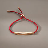 Custom Engraved Steel Red Bracelet for Women Men