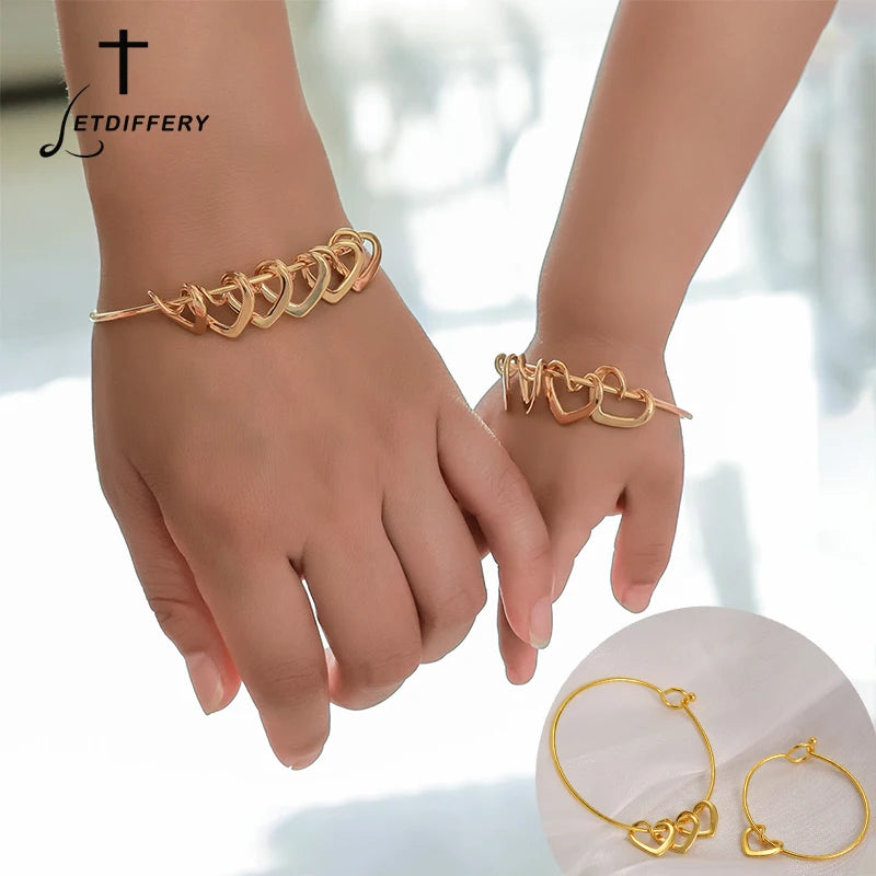 Personalized Name Heart Bangle, Family Names Bracelets, Anniversary Jewelry