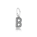 Letter Charm Silver 925 Delicate Style Birthday Gift