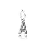 Letter Charm Silver 925 Delicate Style Birthday Gift