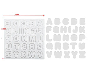 Alphabet Quicksand Silicone Mold for Jewelry Making