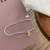 Zircon Olive Rice Bead Bracelet Silver Jewelry Gift