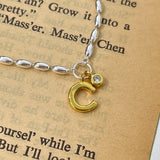 Zircon Olive Rice Bead Bracelet Silver Jewelry Gift