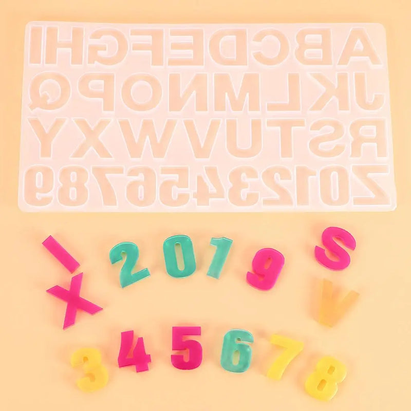 Letter Alphabet Silicone Resin Casting DIY Jewelry Keychain