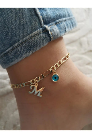 Letter Anklets Personalized Initial Ankle Bracelets for Women