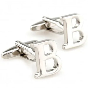 B Letter Cufflink Pair
